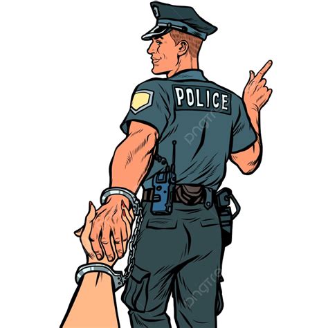 Police Arresting Clipart Vector Follow Me Police Officer Arrested