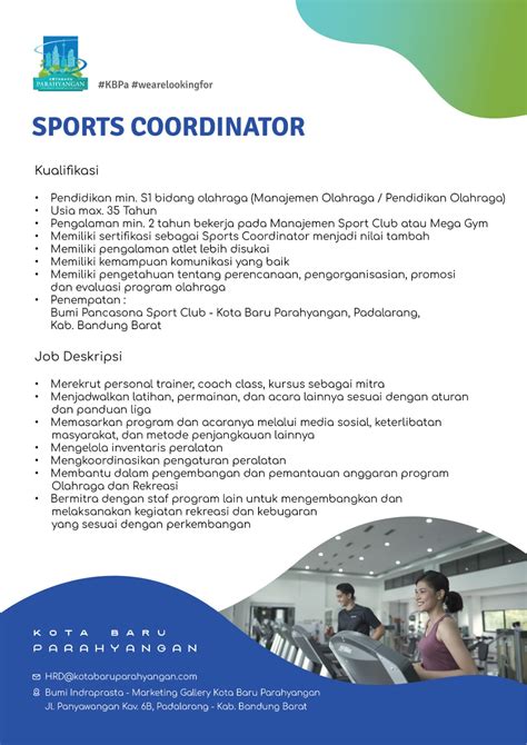 JOB CAREER BUMI PANCASONA SPORT CLUB