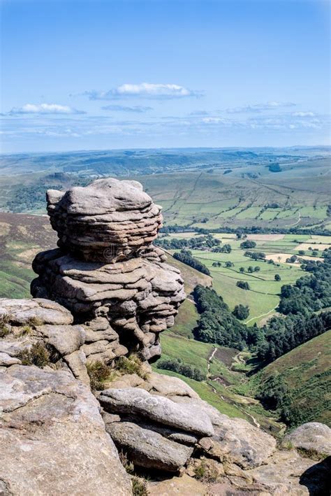 Rock Formations at Hope Valley in the Peak District National Park ...