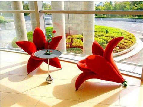 Red Blossom Flower Chair Alldaychic