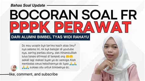 Part Bocoran Asli Soal Pppk Perawat Kompetensi Teknis Sesuai Fr