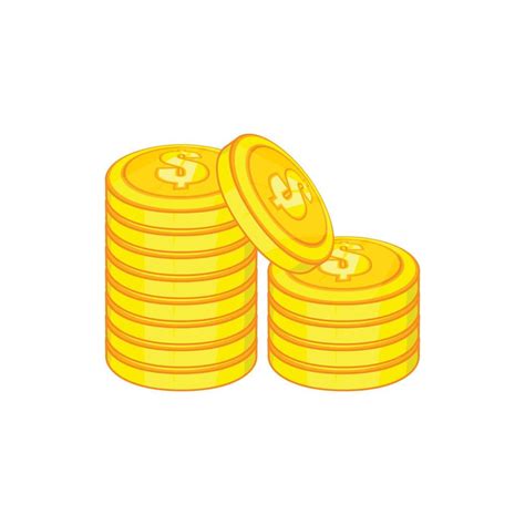 Stack Of Gold Coins Icon Cartoon Style 14411989 Vector Art At Vecteezy