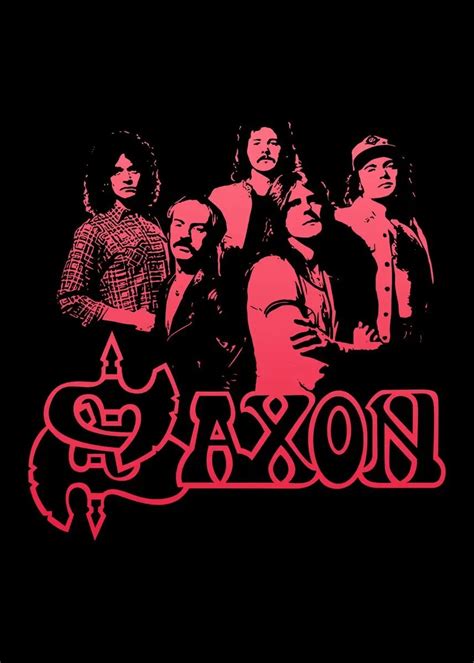 Saxon Band Poster Aesthetic Wall Decor