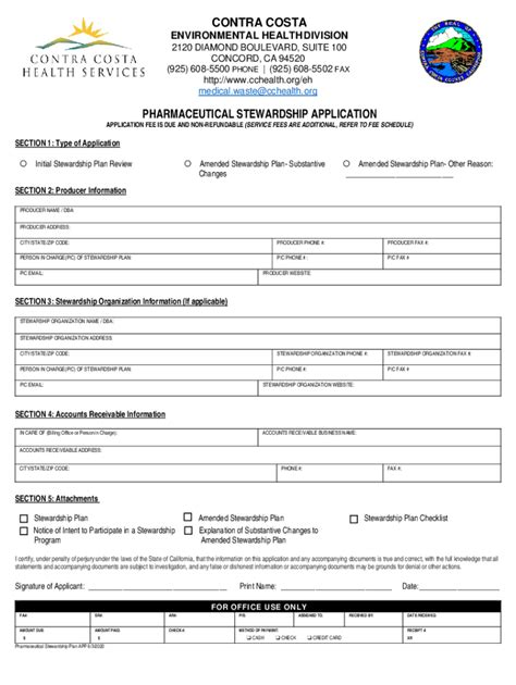 Fillable Online Fillable Online Contra Costa Form Environmental Health