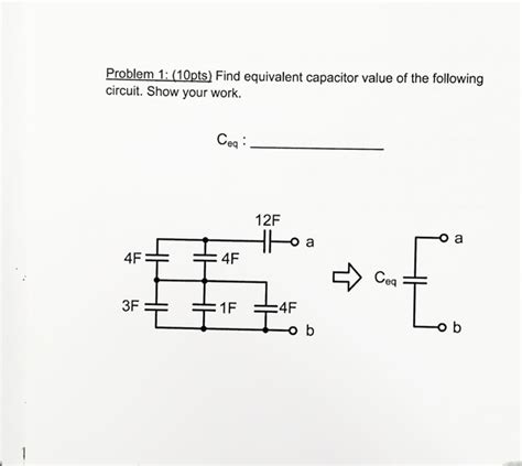 Solved Find Equivalent Capacitor Value Of The Following