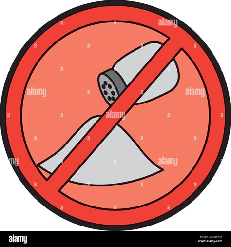 No Hay Signo De Sal Prohibici N S Mbolo De Stop Imagen Vector De Stock