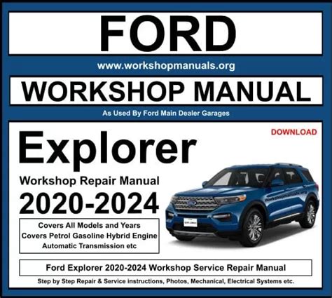 Ford Explorer 2020 2024 Workshop Service Repair Manual Download