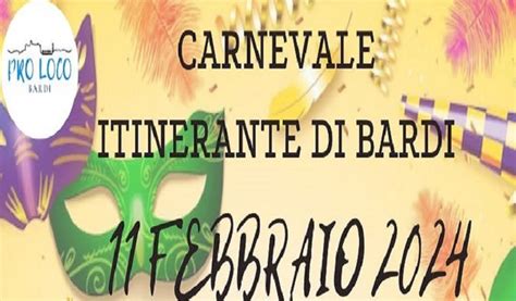 Pro Loco Di Bardi Si Scaldano I Motori Per Il Carnevale Itinerante