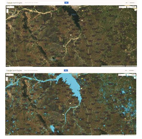 Results Of Normalized Difference Water Index Ndwi Algorithm Before