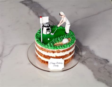 Baking Maniac Golf Themed Naked Cake