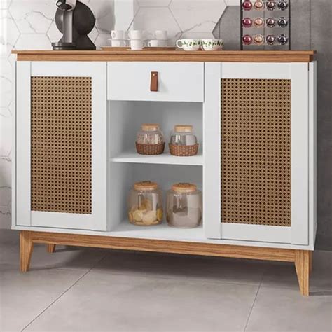 Aparador Buffet Diamante Portas Branco Noce Casa D Cor Branco