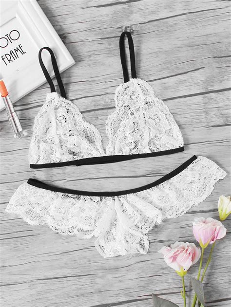 Set Di Lingerie In Pizzo Italian SheIn Sheinside