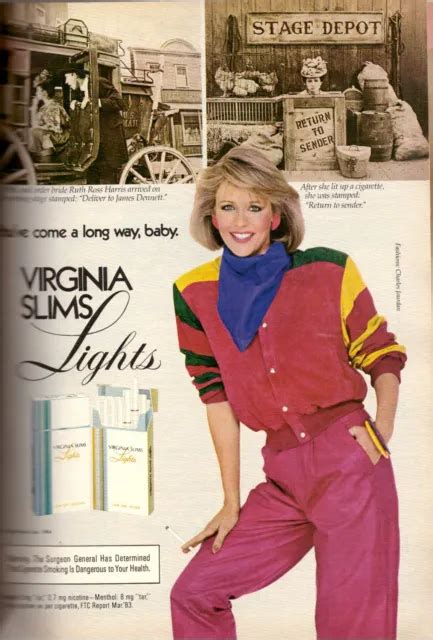 Virginia Slims Cigarettes Magazine Print Advertisement Ad Vintage