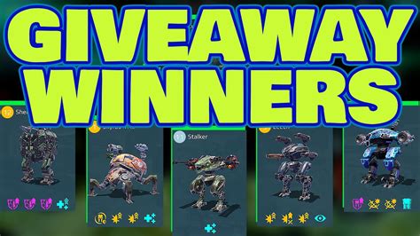 War Robots Scavenger Lantern Giveaway Winners Ffa Gameplay Youtube