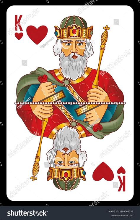 King Hearts Playing Card Slavic Original Stock Vector Royalty Free 2199064253 Shutterstock