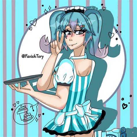 Miku Cafe Maid By Favishtory On Deviantart