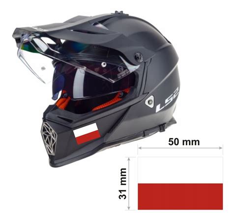 Naklejki Flaga Polski Na Kask Motocykle Rower Szt