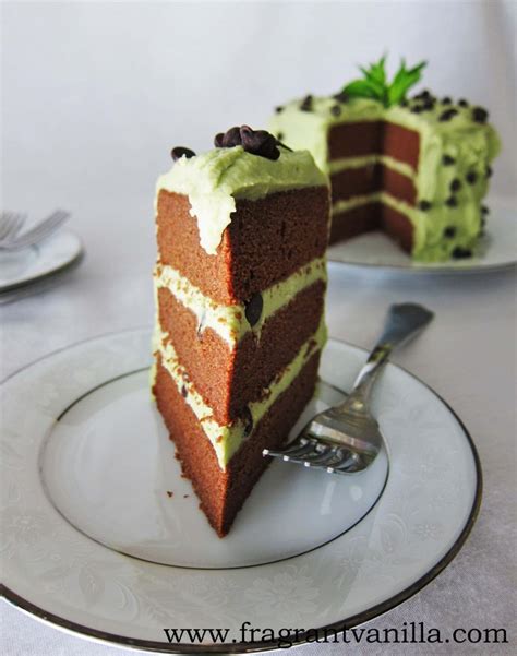 Vegan Mint Chip Cake Fragrant Vanilla Cake