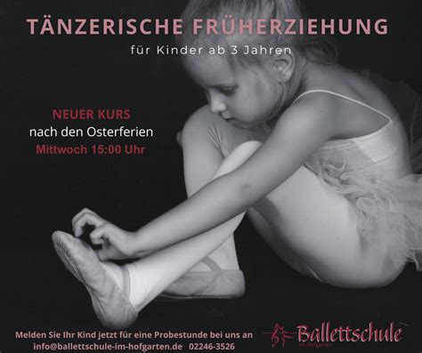 Neue Kurse T Nzerische Fr Herziehung Ab Jahren Ballettschule Im