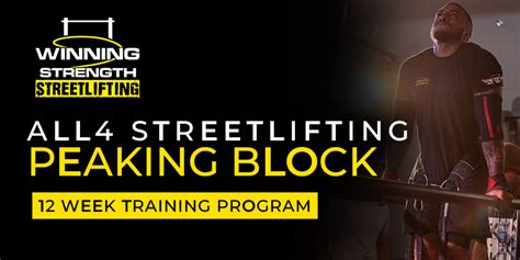 Winning Strength Blueprint Streetlifting All4 Peaking Block Is On