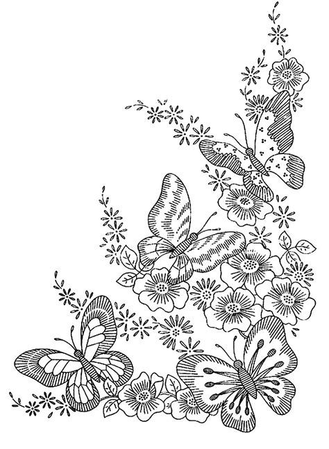 Butterfly And Flower Coloring Pages For Adults Coloring Pages