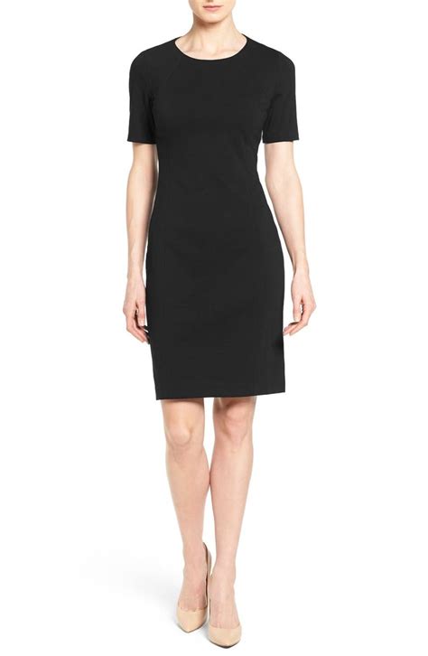 T Tahari Judianne Short Sleeve Sheath Dress Nordstrom