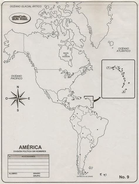 Mapa De America Con Division Politica Con Nombres Y Capitales Para Images