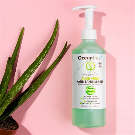 70 Alcohol Hand Sanitiser Gel Aloe Vera Ocean Free