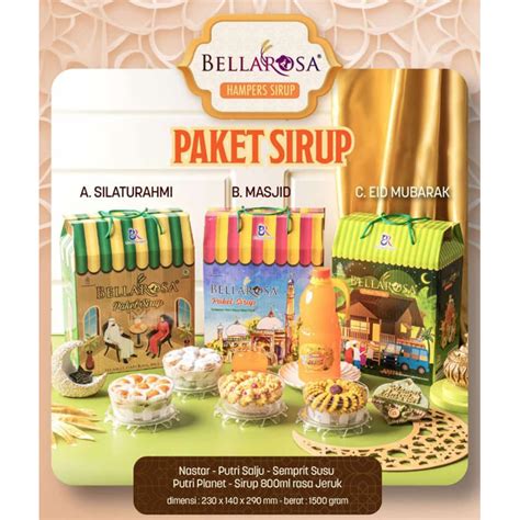 Jual Hampers Bellarosa Paket Sirup Hampers Lebaran Idul Fitri Kue