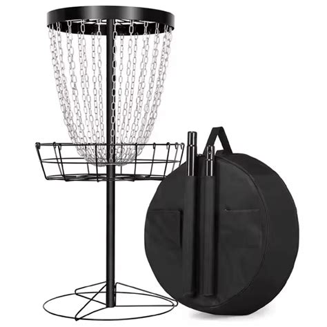 Portable Disc Catcher Sport Golf Golf Basket Set Basketball Double Steel Chain Steel Target