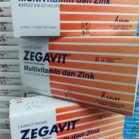 Jual Zegavit Multivitamin Zink 50 Tablet Lc Shopee Indonesia