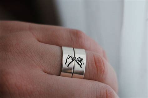 Our Pinky Swear Ring Set Is The Perfect T For Couples Or Best Friends Crafted With A Classic