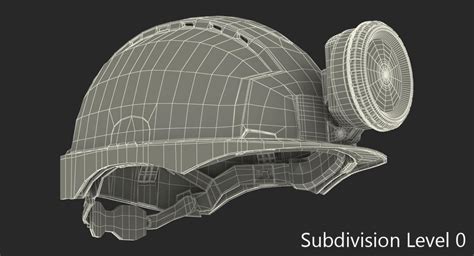 Mining Helmet with Light 3D model | 3D Molier International