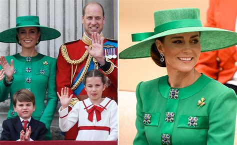 Kate Middletons Green Coat Dress At The Trooping The Colour Ceremony