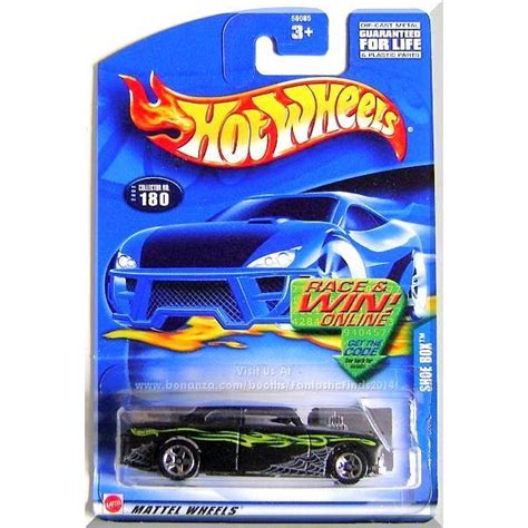 Hot Wheels Shoe Box Collector Black Edition Race Win Card On