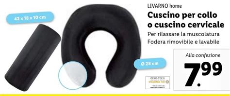 LIVARNO Home Cuscino Per Collo O Cuscino Cervicale Offerta Di Lidl