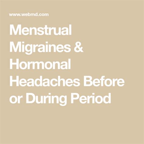 Hormonal Headaches And Menstrual Migraines Hormonal Headaches