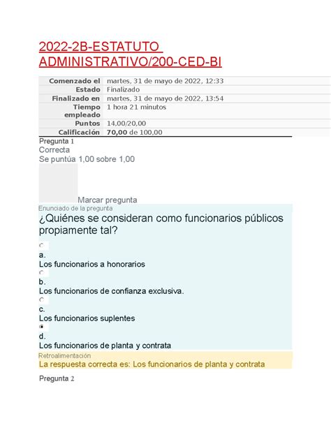 Estatuto Administrativo Prueba B Estatuto Administrativo