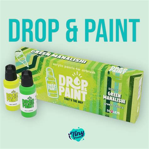 Green Manalishi Drop Paint Tiny Brush