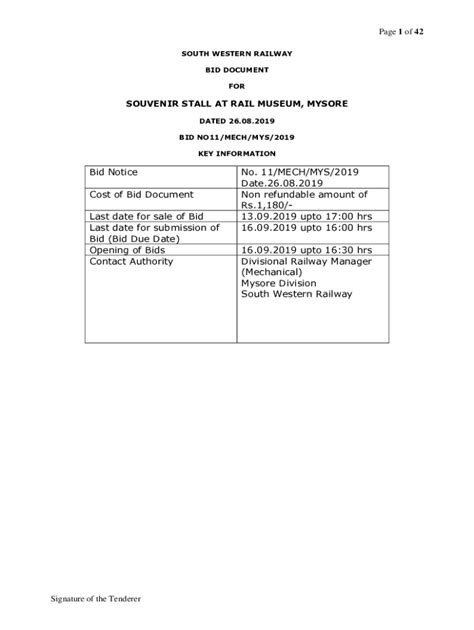 Fillable Online Swr Indianrailways Gov Inswrnoticesouth Western Railway