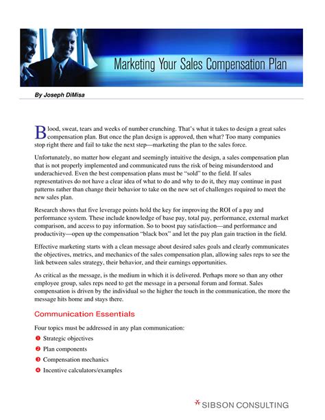 Steps In Designing A Sales Compensation Plan