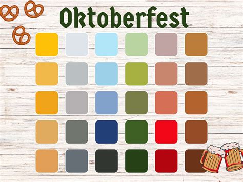 Oktoberfest Color Palette HEX RGB CMYK Codes Digital Color Palette ...