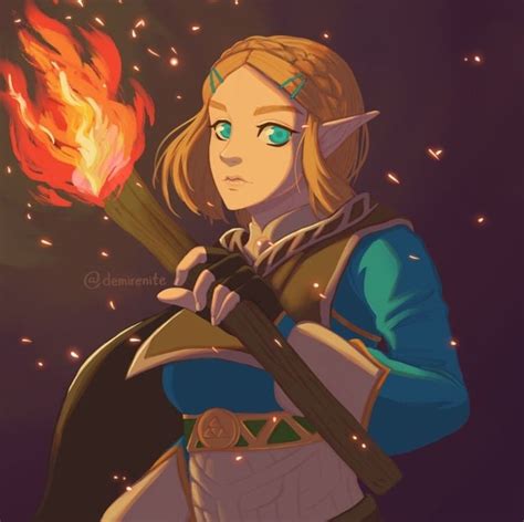 Legend Of Zelda Breath Of The Wild Sequel Art Princess Zelda Botw 2 Demirenite Legend Of