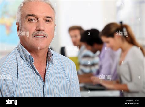 Mature College Professor Stock Photo Alamy
