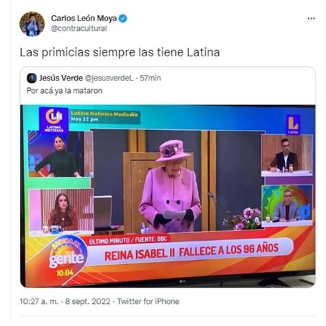 Reina Isabel II Latina TV Lee En Vivo Una Fake News Y Anuncia Por Error Muerte De La Monarca