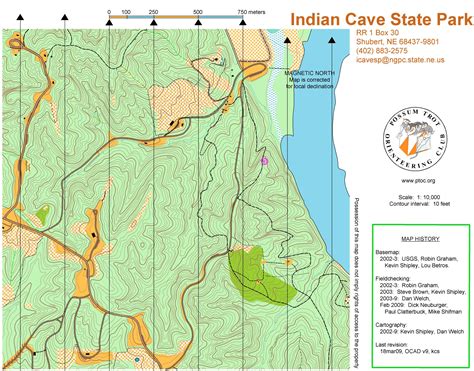 Indian Cave State Park Nebraska Map United States Map