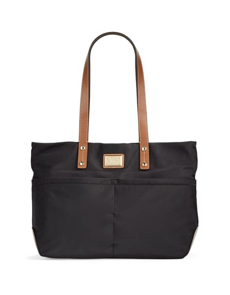 Calvin Klein Nylon Tote Bag In Black Black Gold Lyst