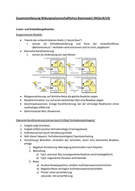 Biwi Zusammenfassung Zusammenfassung Bildungswissenschaftliches