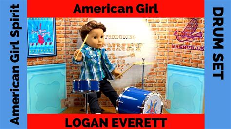 American Girls Boy Doll Logan Everett Rhythmic Drum Set Tenney Grant