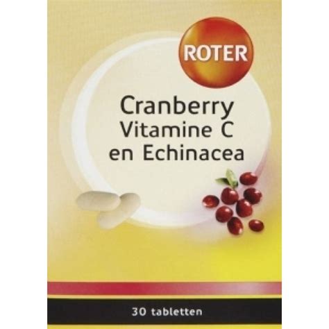 Cranberry Vitamine C Echinacea Roter De Gezondheidslijn